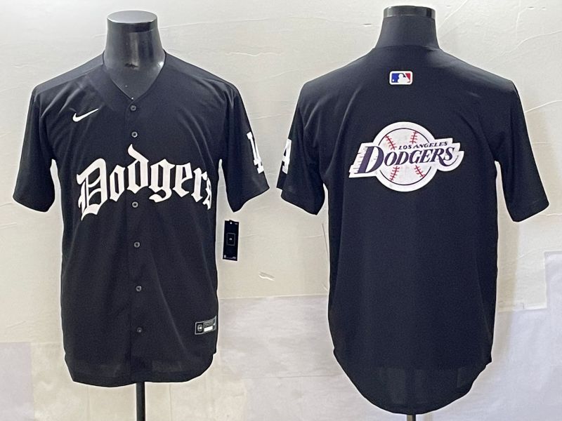 Men 2025 Los Angeles Dodgers Blank Black Seventh generation Joint Name Nike MLB Jersey style 33->los angeles dodgers->MLB Jersey